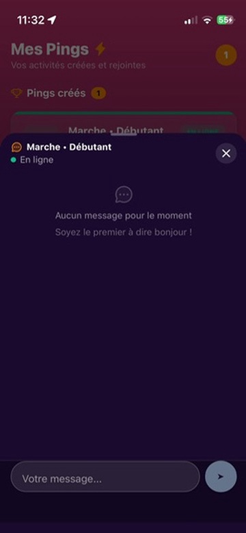 GoSportNow map view displaying nearby sports activities and partner locations